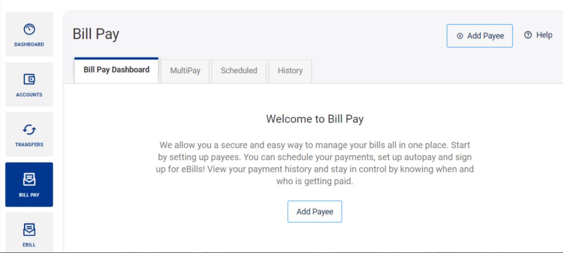Bill pay widget Screenshot